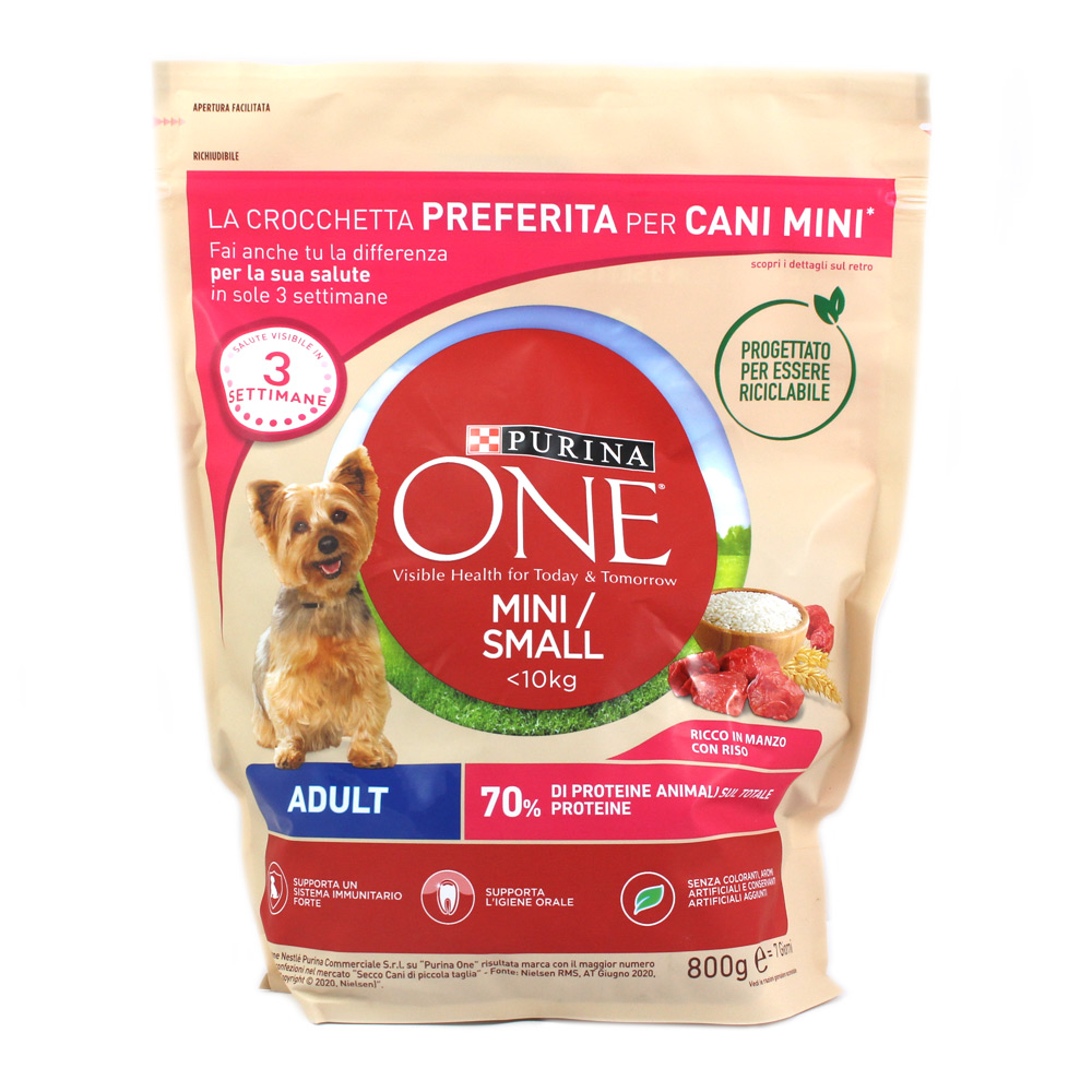 PURINA ONE MY DOG 800GR.ADULTO MANZ/RISO