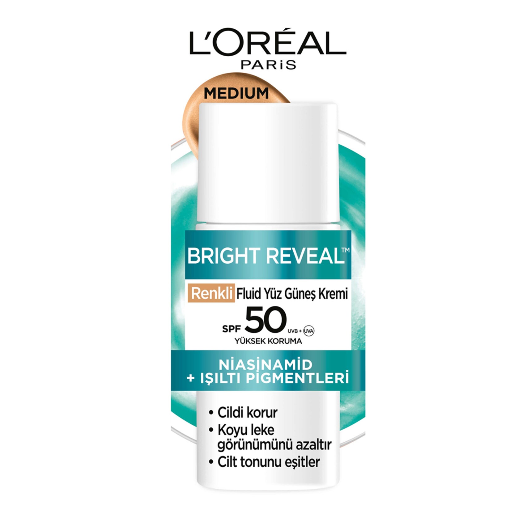 OREAL BRIGHT REVEAL UV MEDIUM 50ML