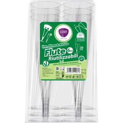 CLENDY BICCHIERI RIUT.FLUTES TRASP.