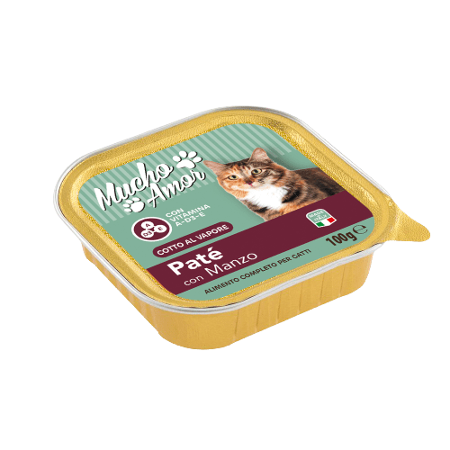 MUCHOAMOR GATTO PATE'100GR MANZO