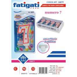 FATIGATI CANDELINE COMPLEANNO NUMERO 7