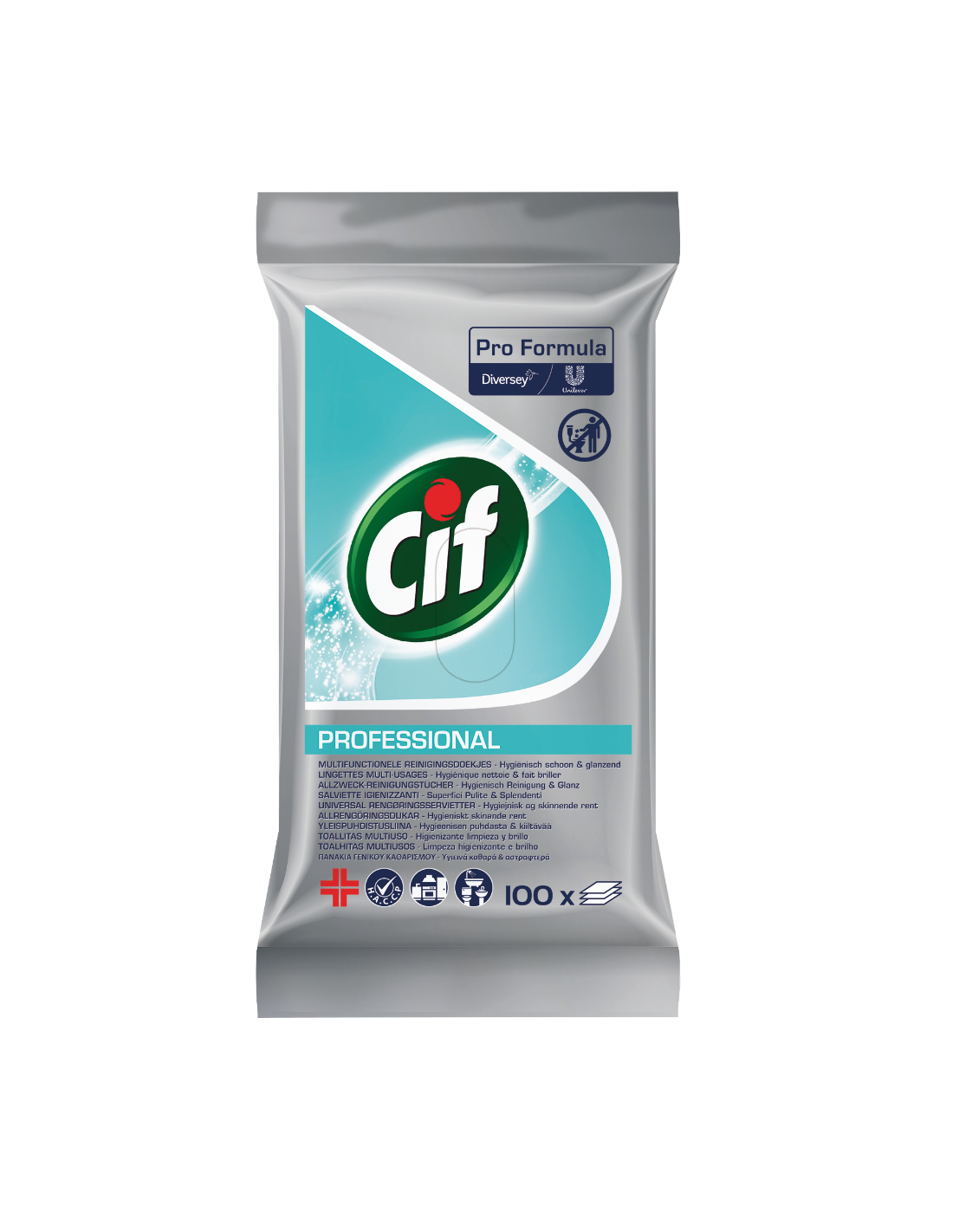 CIF PROFESS.SALVIETTINE 100PZ PULIT&IGIE