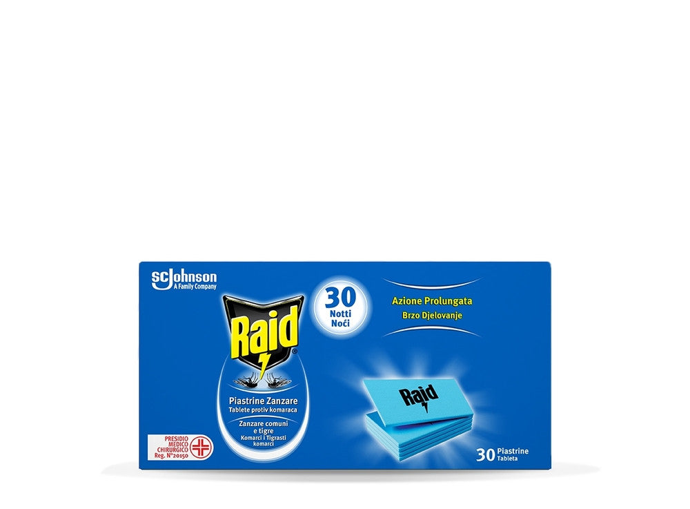 RAID PIASTRINE ANTIZANZARE 30PZ