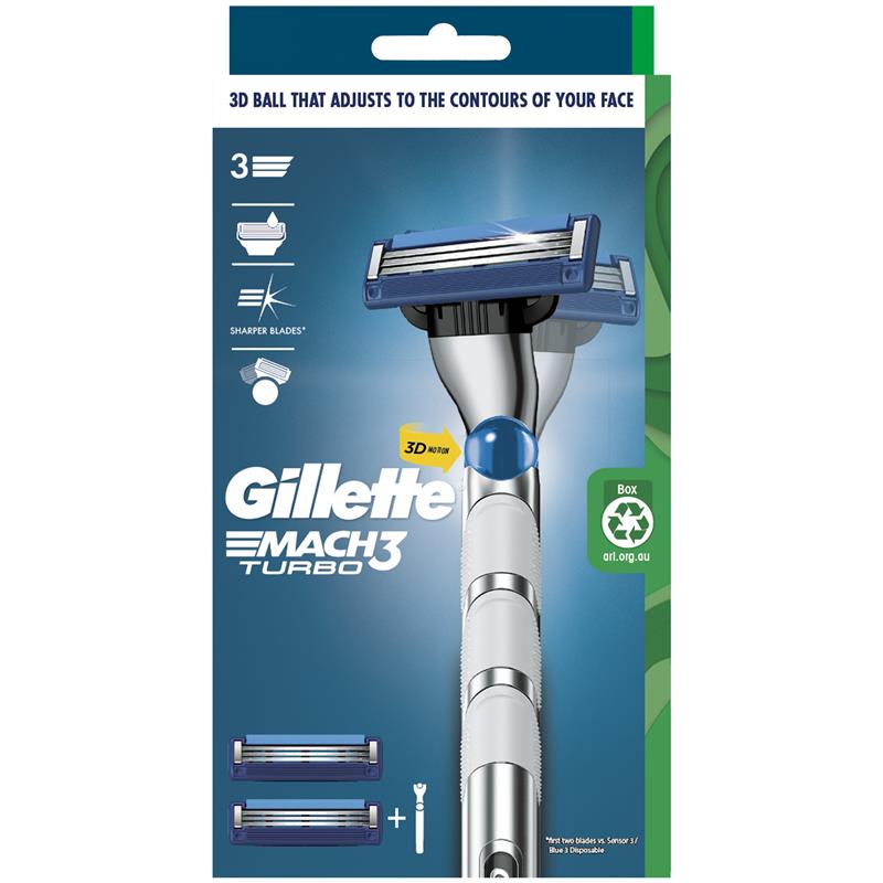GILLETTE MACH 3 RASOIO TURBO 2UP