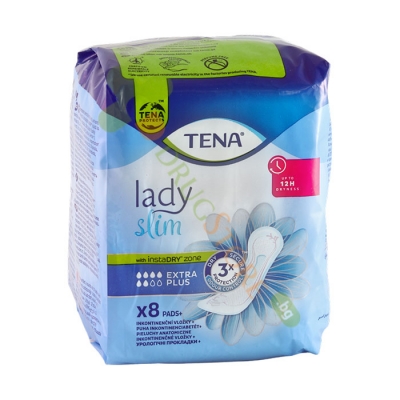 TENA LADY EXTRA PLUS X 8 INSTA DRY