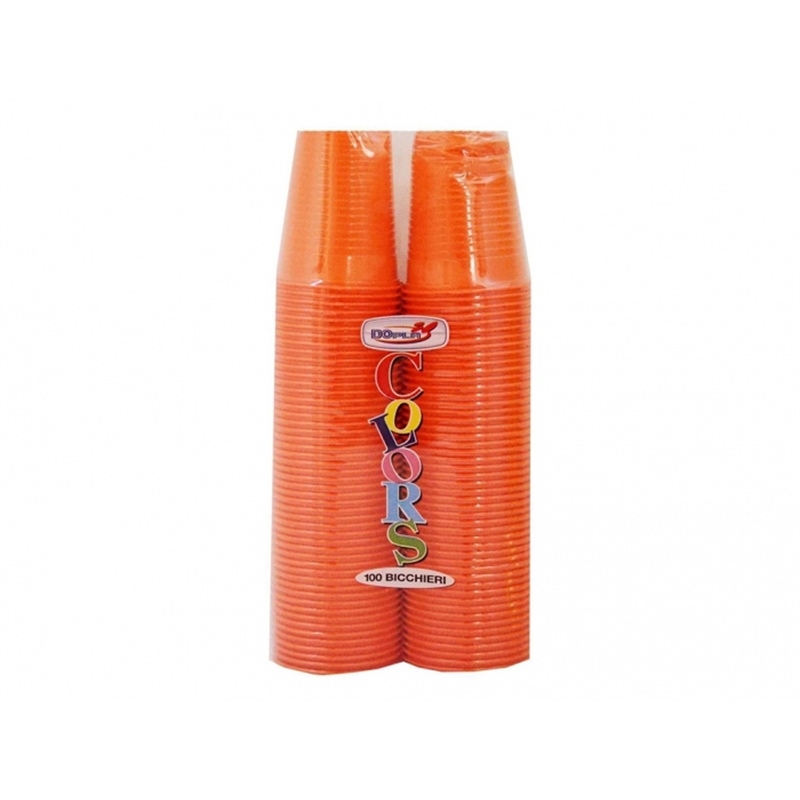 DOPLA BICCHIERI 200CC 100PZ ARANCIO