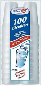 DOPLA BICCHIERI 200CC 100PZ NERI