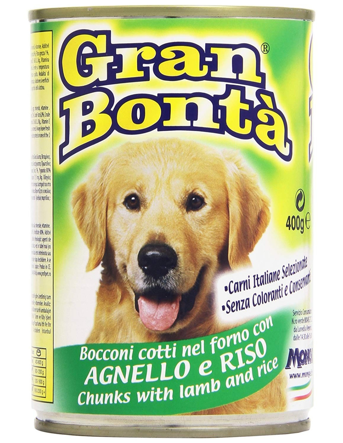 GRAN BONTA'CANE BOCCONC.400GR.AGNEL/RISO