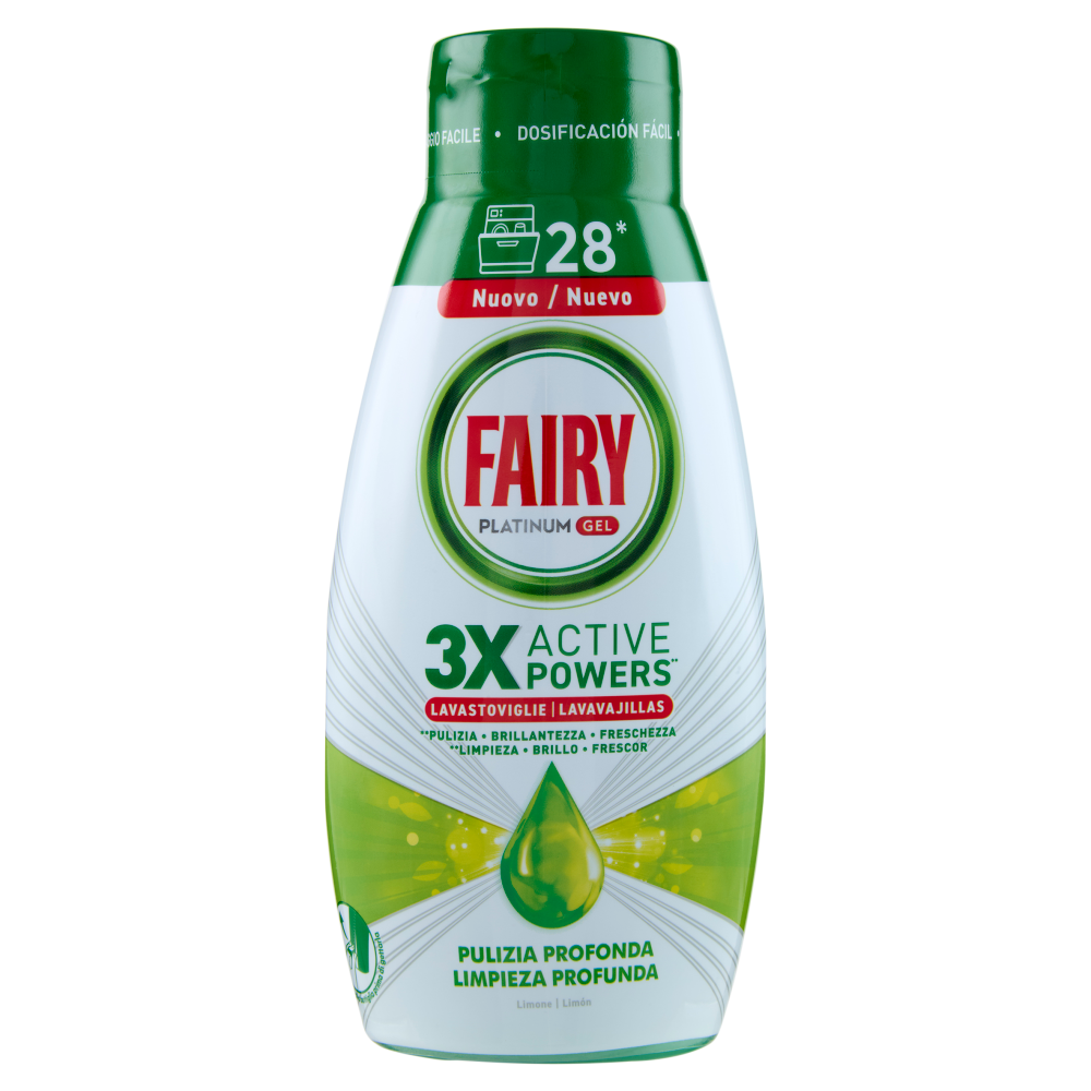 FAIRY PLATINUM GEL 504ML 28MIS.DEEPCLEAN