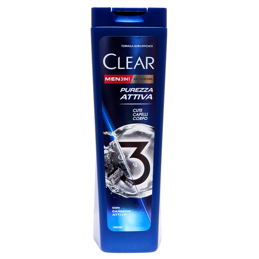CLEAR SH.225ML 3IN 1 PUREZZA ATTIVA