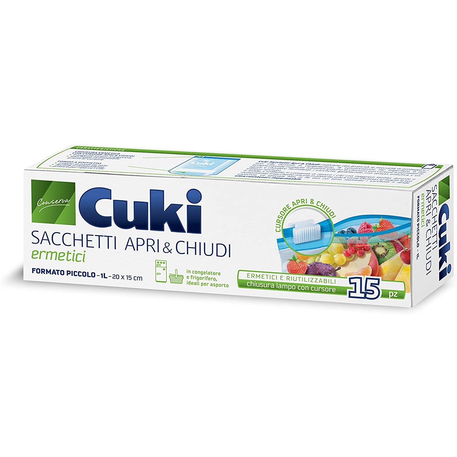 CUKI SACC.GELO APRI&CHIUDI 1LT.X15