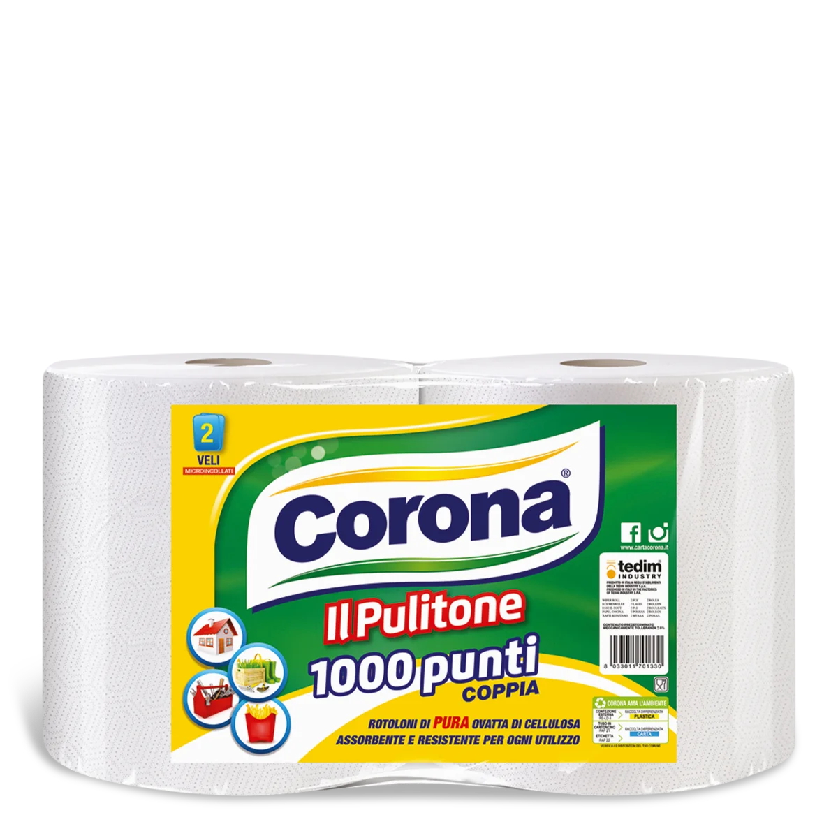 CORONA IL PULITONE BOBINA X2 1000 PUNTI