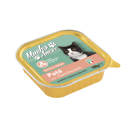 MUCHOAMOR GATTO PATE'100GR GAMBERETTI