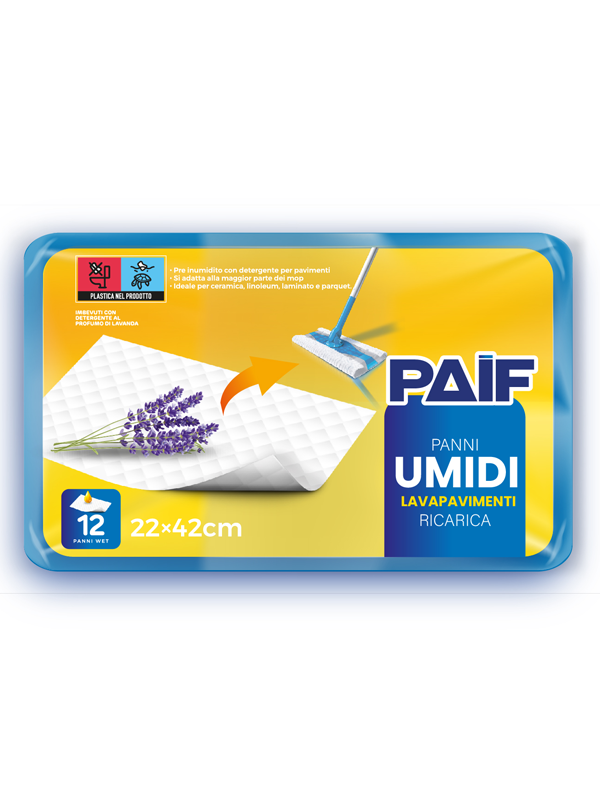 PAIF PANNO UMIDO RICARICA 12PZ LIMONE