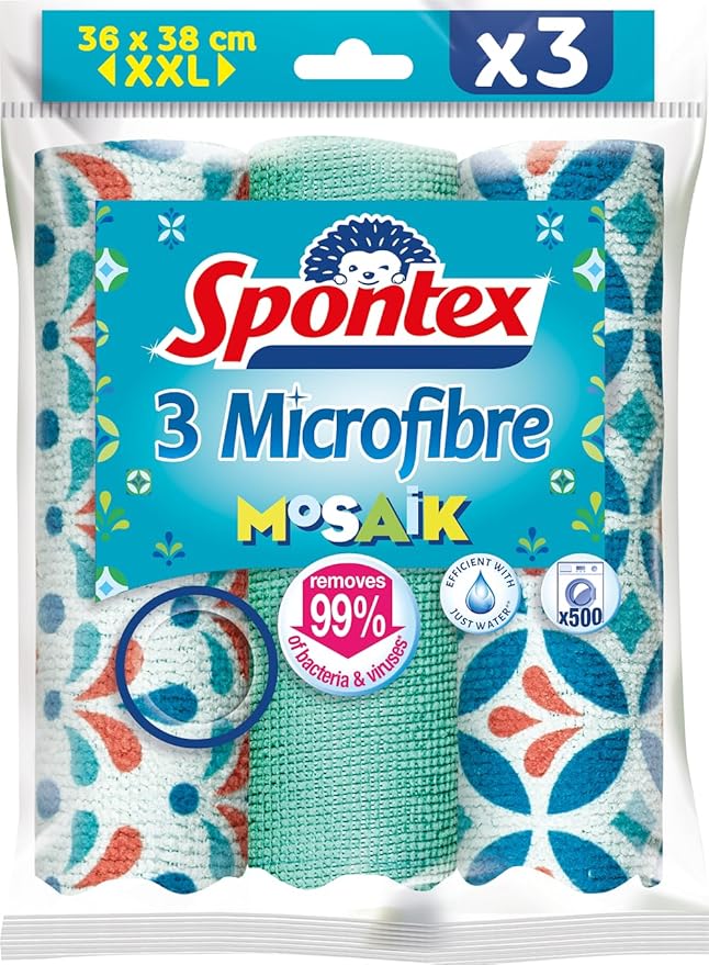 SPONTEX PANNO MICROFIBRE MOSAIK 3PZ
