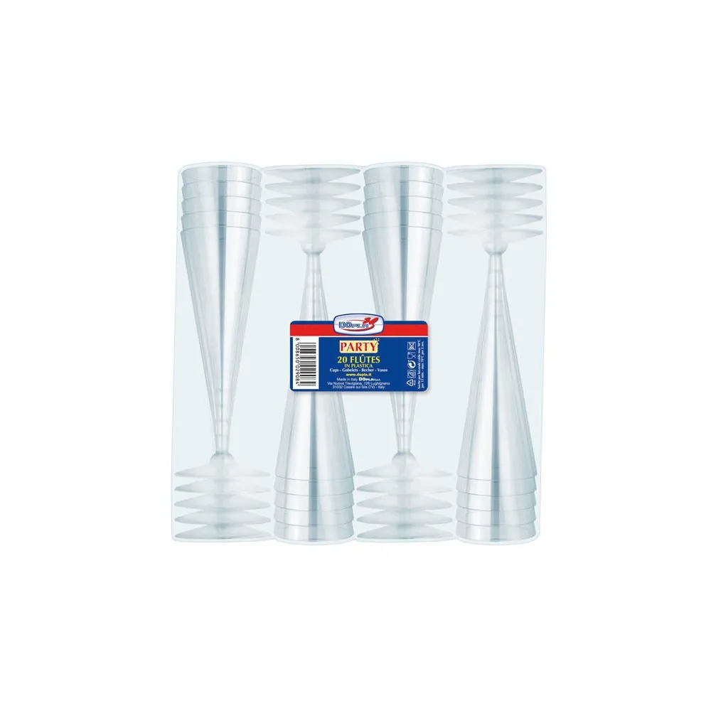 DOPLA BICC.FLUTES 10PZ TRASPARENTI