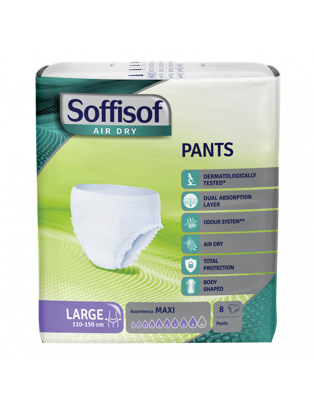 SOFFISOF PANTS MAXI X 8 LARGE