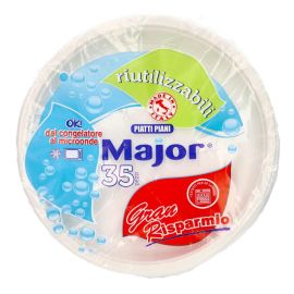 MAJOR PIATTI RIUTILIZZABILI 35PZ PIANO