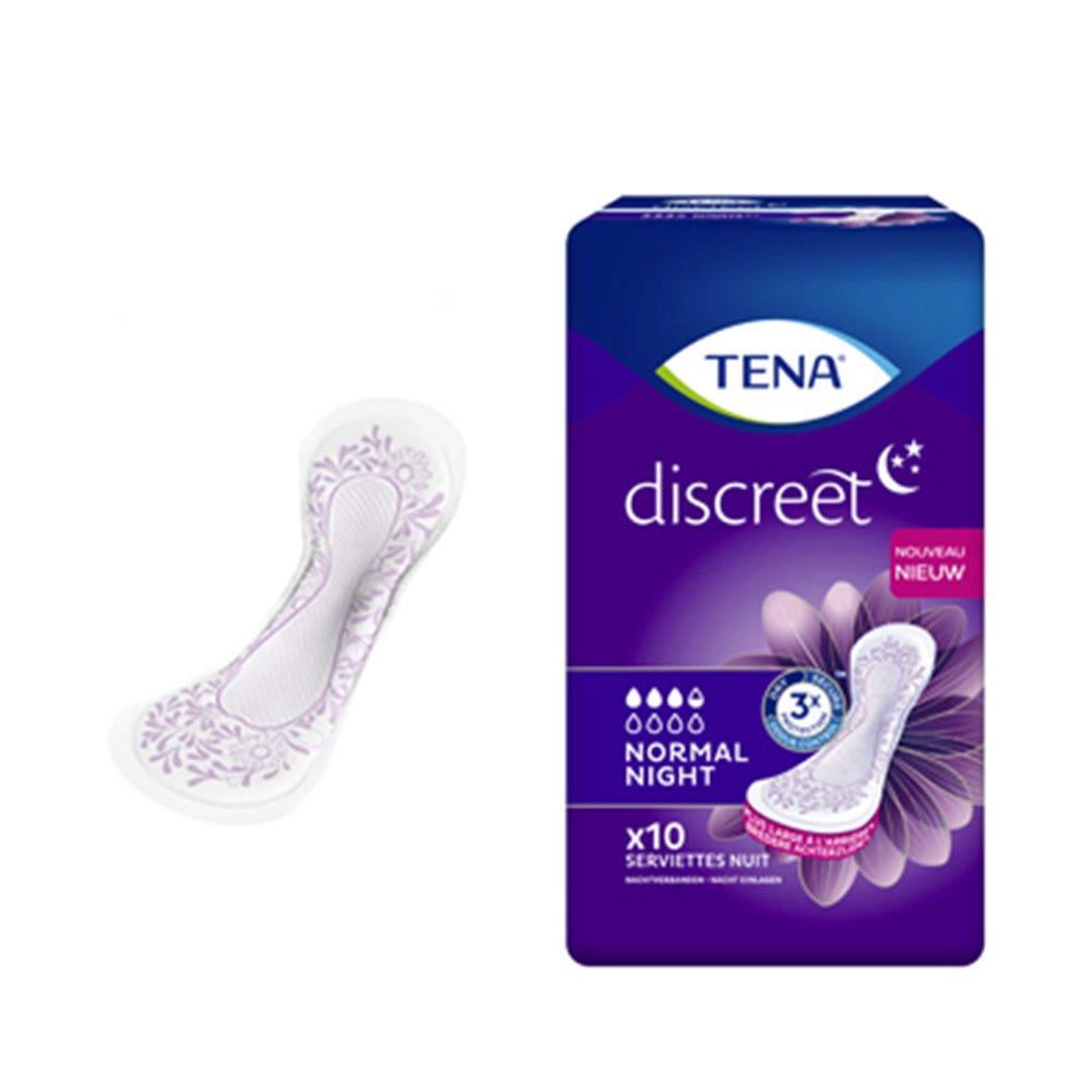 TENA LADY DISCREET X10 NORMAL NIGHT