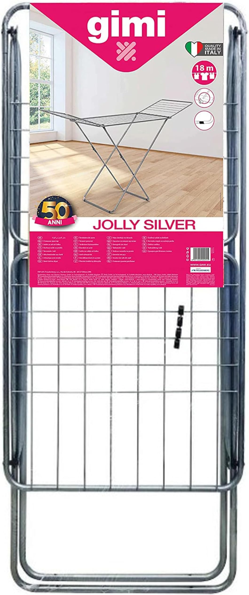 GIMI STENDINO DA TERRA PLAST IN ACCIAIO